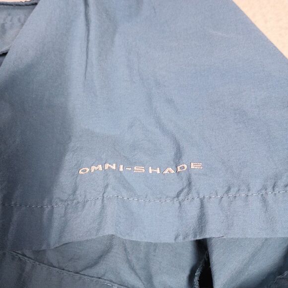 Columbia PFG Blue Omni-Shade Fishing Shirt Men’s XXL – Tactel Nylon Vented SS - Picture 11 of 14